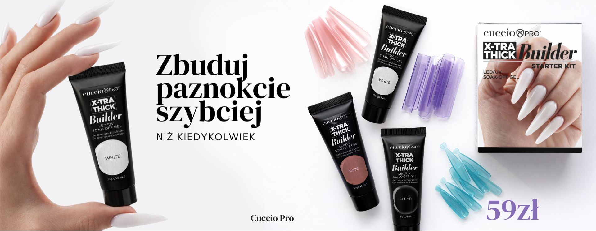 Zestaw startowy do przedłużania paznokci XTRA THICK